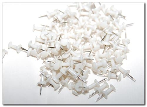 Pack of 200 White Push Board Pins