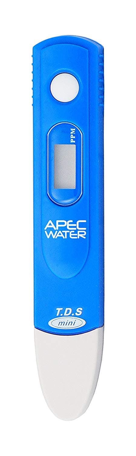 APEC TDS Meter Digital Water Quality TDS Test Kit Meter with Carrying Case, 0 to 1999 ppm Measurement Range, 1 ppm Resolution, +/- 2% Readout Accuracy