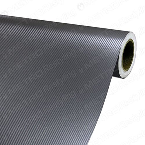 5ft x 3ft (15 Sq/ft) Metro Wrap Real D GLOSS BLACK CARBON FIBER Vinyl Wrap