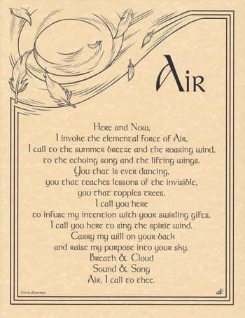 Air Invocation Print 8 1/2 x 11 Parchment