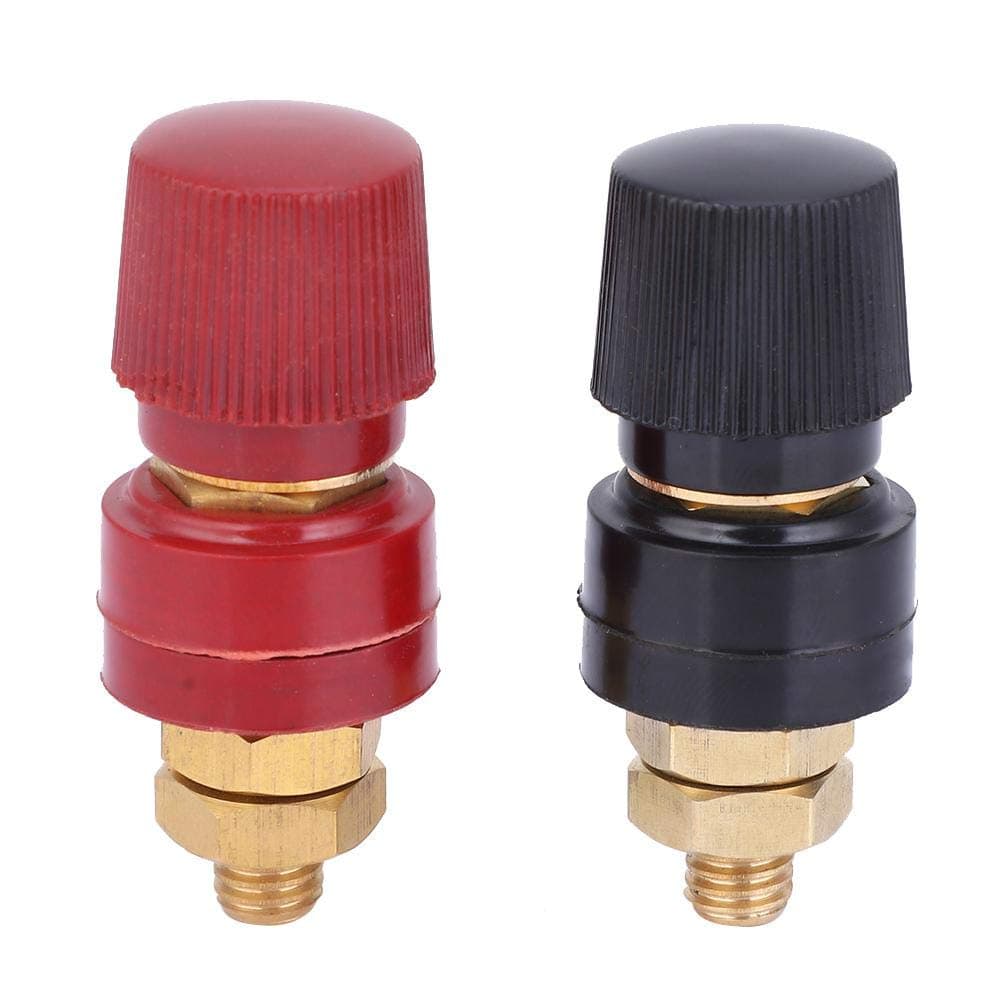 200A Terminal Binding Post 555 Type Brass Pillar Terminal Block M8 Threaded Diameter Binding Post 0-380V 2pcs
