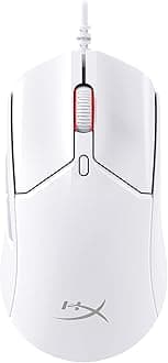 HyperX Pulsefire Haste 2 Gaming Mouse for Gamers – Ultra-Lightweight 53g, High Precision, White, 2-Year Warranty 6N0A8AA
