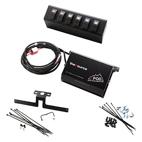 SPOD 600-07lt-led B - 6 Switch and Source System w/Double LED Contura Rocker Switches for 07-08 Jeep Wrangler JK - All Blue