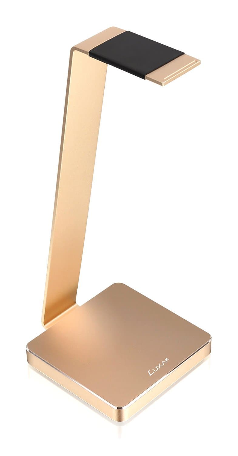 E-One Gold Solid-Metal Aluminum Universal Gaming Headphone Stand/Hanger/Holder for Headsets Display HO-HDP-ALE1GD-00