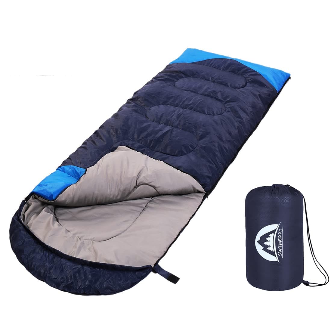 Sleeping Bag 3 Seasons (Summer, Spring, Fall) Warm & Cool Weather - Lightweight,Waterproof Indoor & Outdoor Use for Kids, Teens & Adults for Hiking and Camping