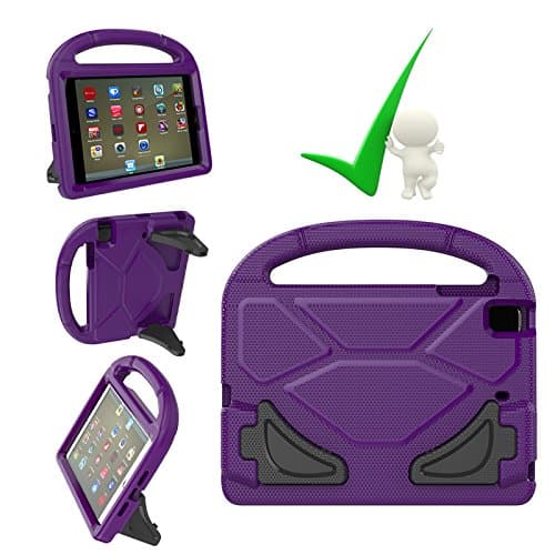 iPad Mini Case, iPad Mini Covers, Tablet Kids Friendly Light Weight EVA Foam Kid-Proof Drop-Proof Holder Cover with Stand Handle Universal for Apple iPad Mini, Mini 2, Mini 3 and Mini 4 - Purple