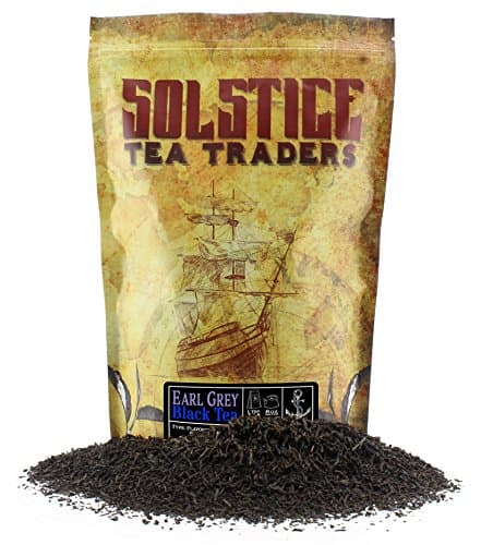 Solstice Earl Grey OP Loose Leaf Tea (8-Ounce Bulk Bag); Bergamot Flavored Tea, Makes 100+ Cups of Tea
