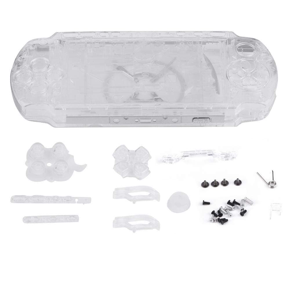 Game Console Shell Replacement Full Housing Console Case Compatible with PSP 3000(Clear)