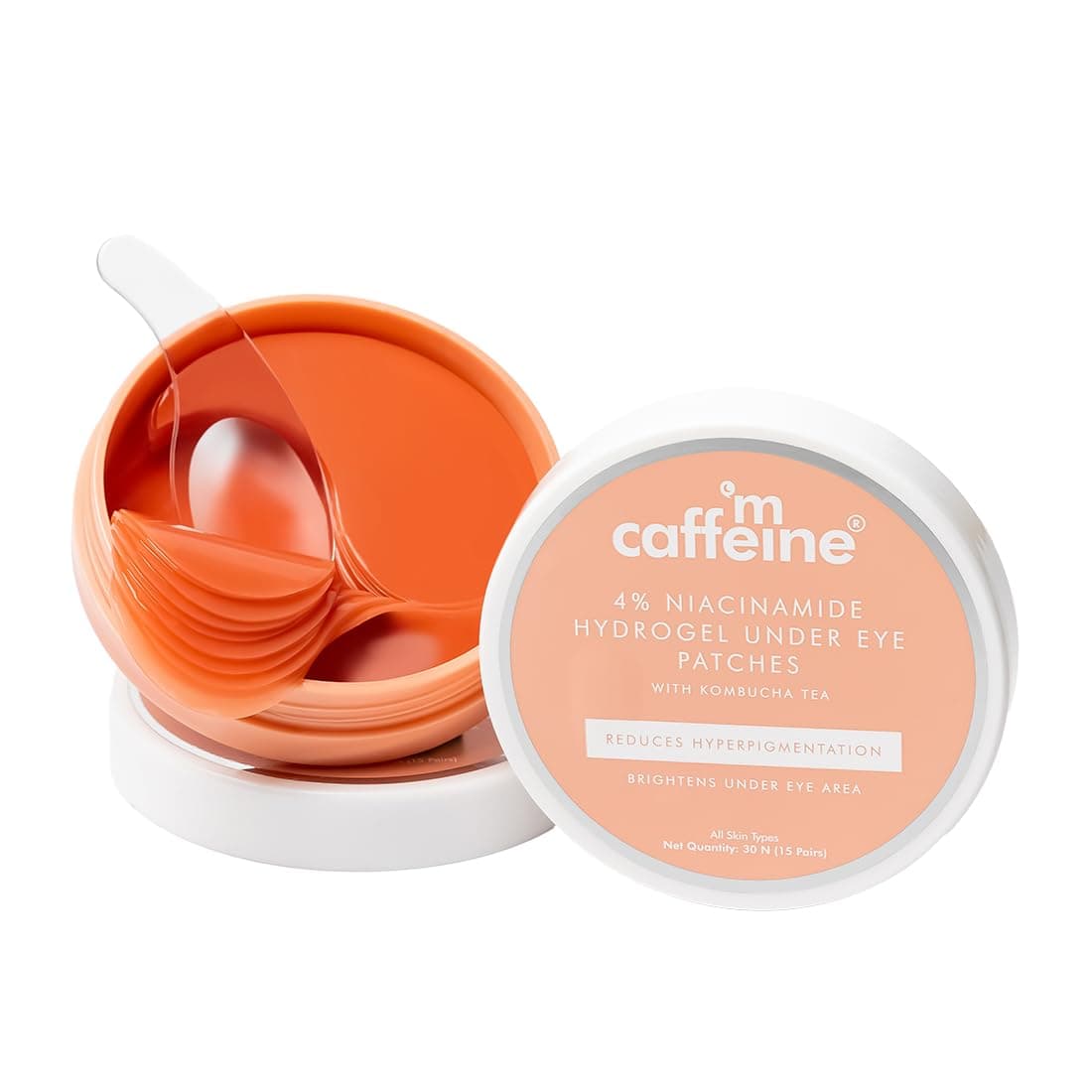 Cooling Under Eye Serum Patch for Brightness | Reduces Pigmentation with 4% Niacinamide & Kombucha Tea | Under Eye Patch Mask | Instantly Hydrates, Cools & De-Puffs - 15 Pairs