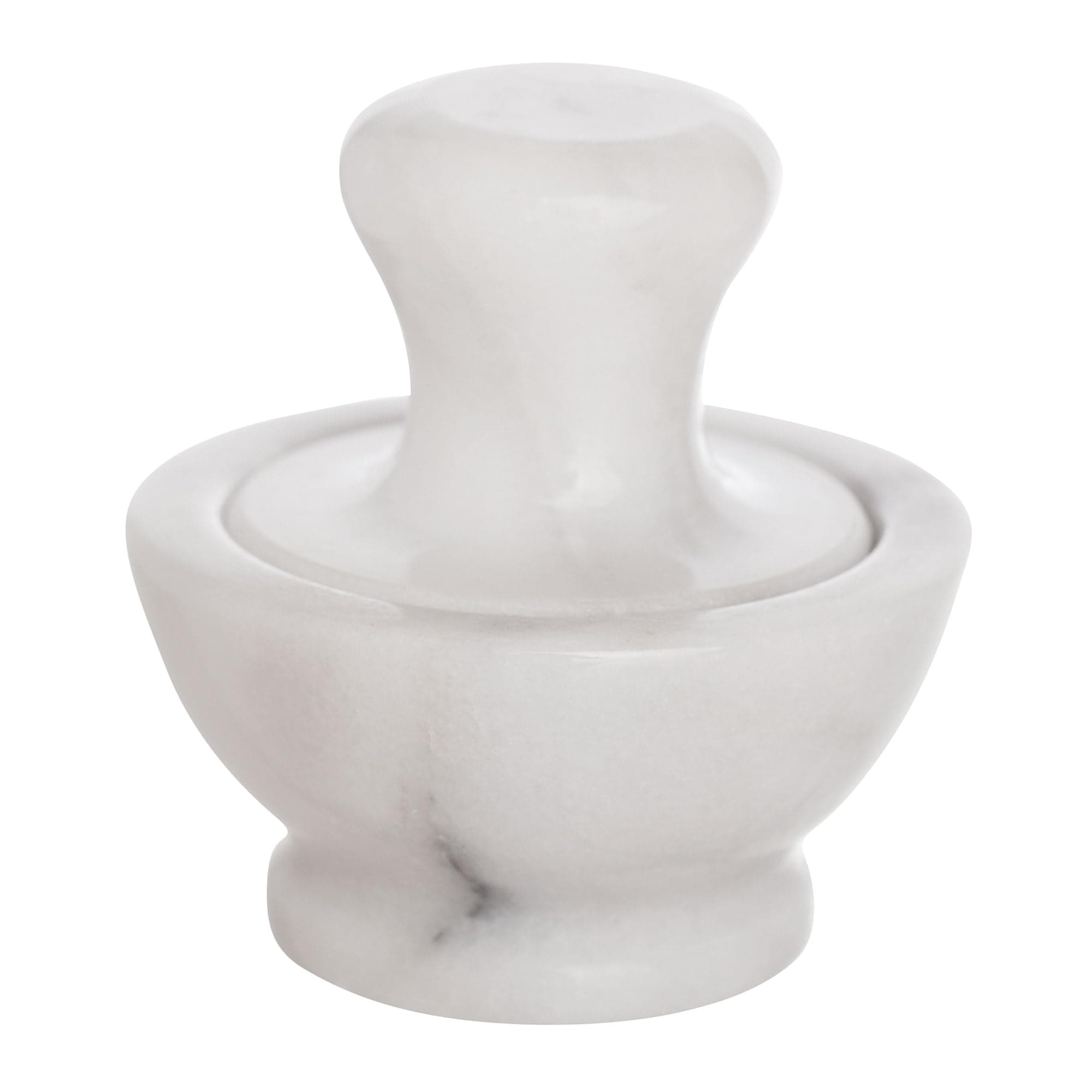Mushroom Mortar and Pestle Set, Solid Carrara Marble, 3.8-Inch, Spice Herb Grinder, Pill Crusher, Nut Butter Maker