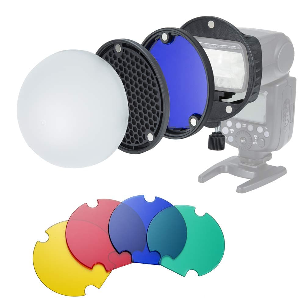 Flash Diffuser Light Softbox Speedlite Flash Accessories Kit with Universal Mount Adpater for Canon, for Nikon, for Sony, for Godox Speedlight, and YONGNUO Speedlite