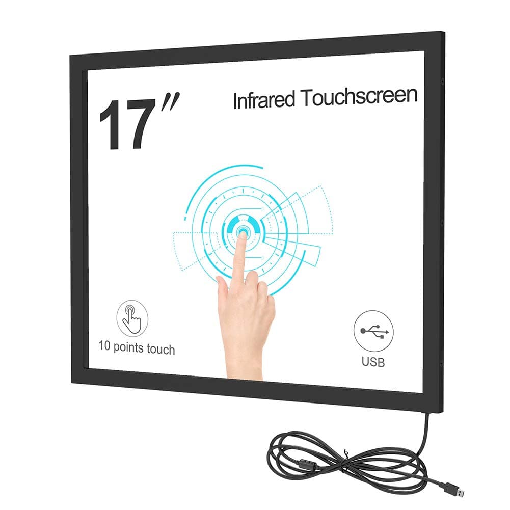 GreenTouch 10 Points 17 Inch Infrared Touch Frame, IR Touch Screen Panel Overlay Kits with USB Plug and Play…