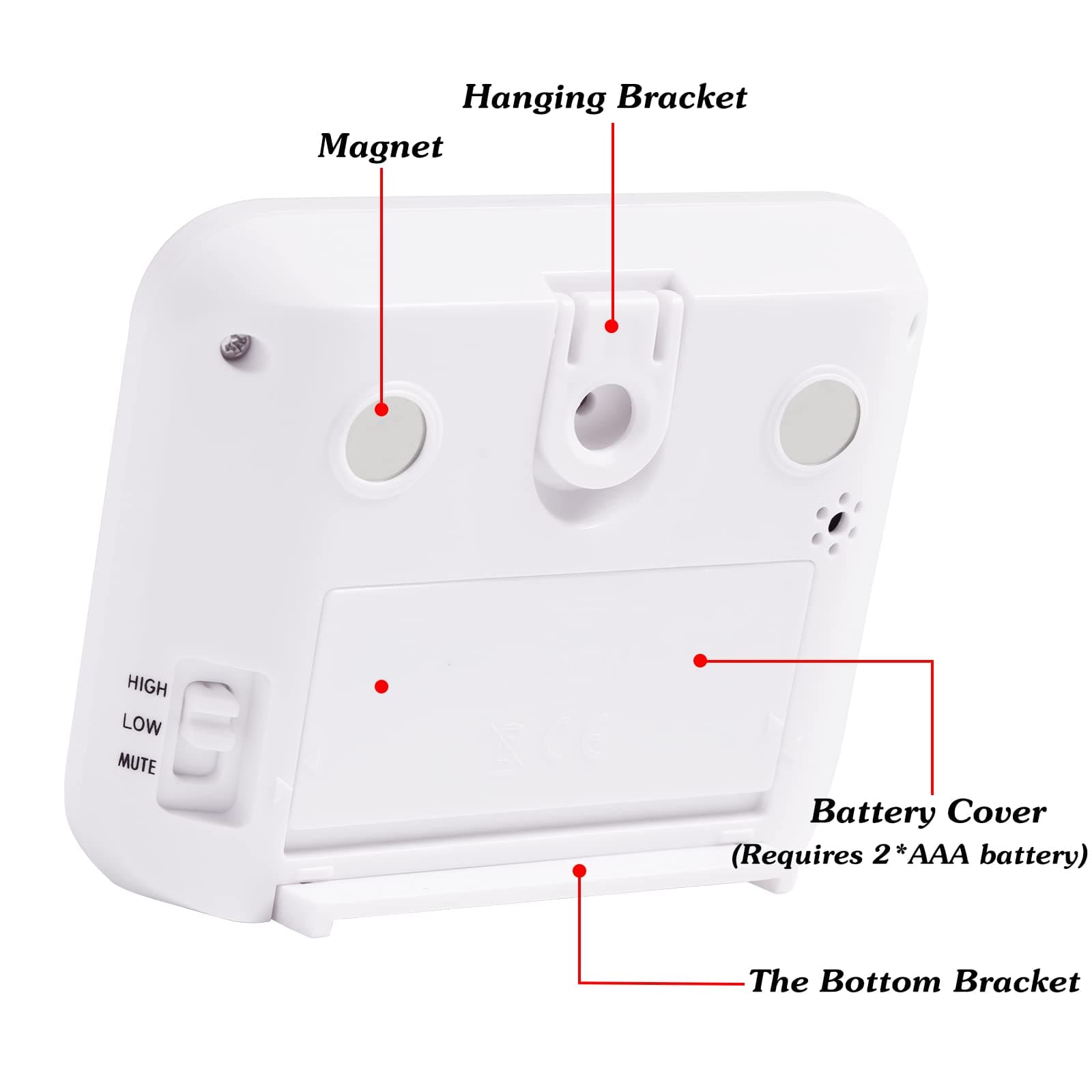 AIMILAR Digital Countdown Kitchen Timer - Count Up Down Magnetic Timer Clock with Alarm Fast Setting for Cooking Baking Students