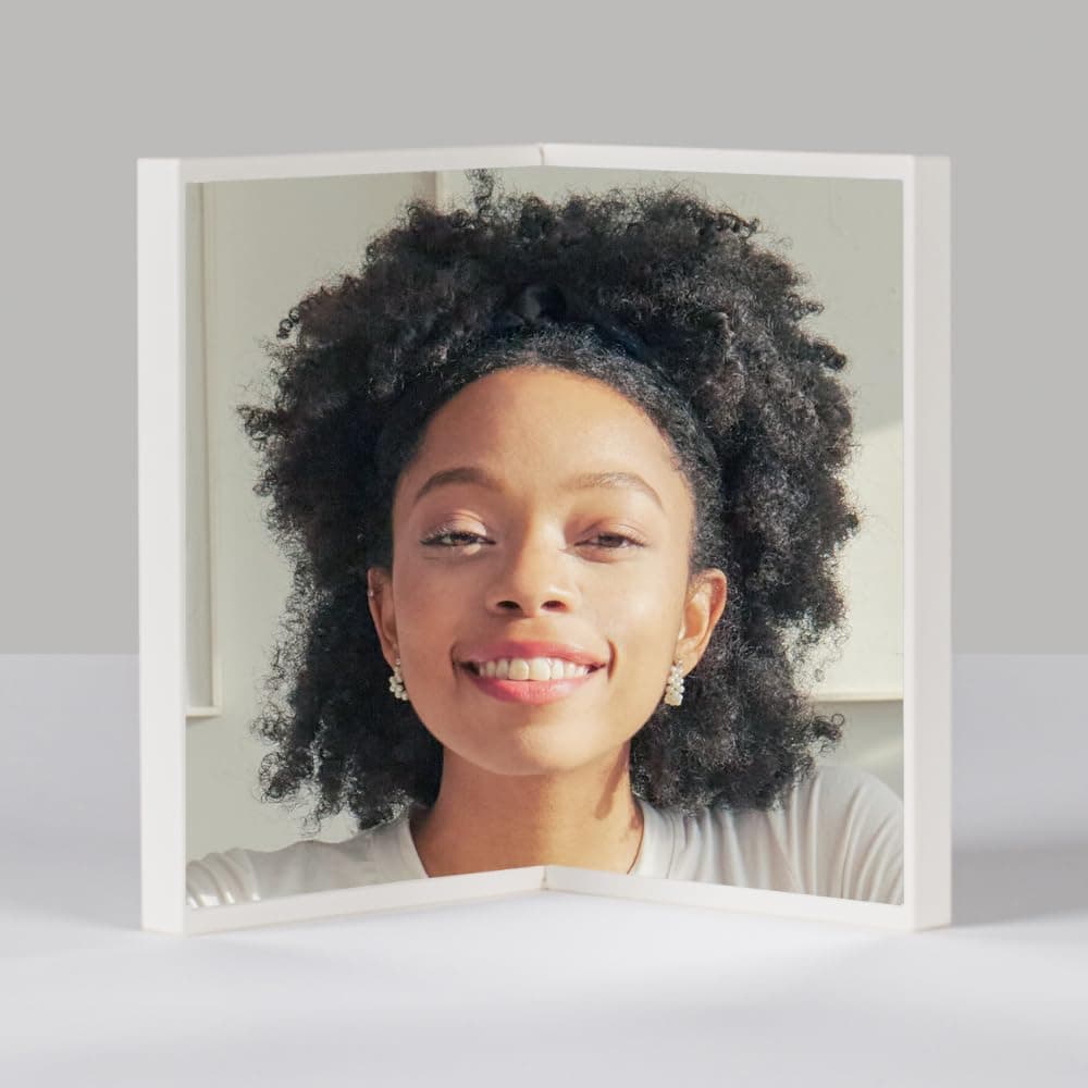 V (Without a Stand) Non-Reversing Mirror Replacement kit– True Image, Unmatched Precision, Calibration Free, Slim Design for Makeup Vanity, 9'' Non-Reversing Mirror