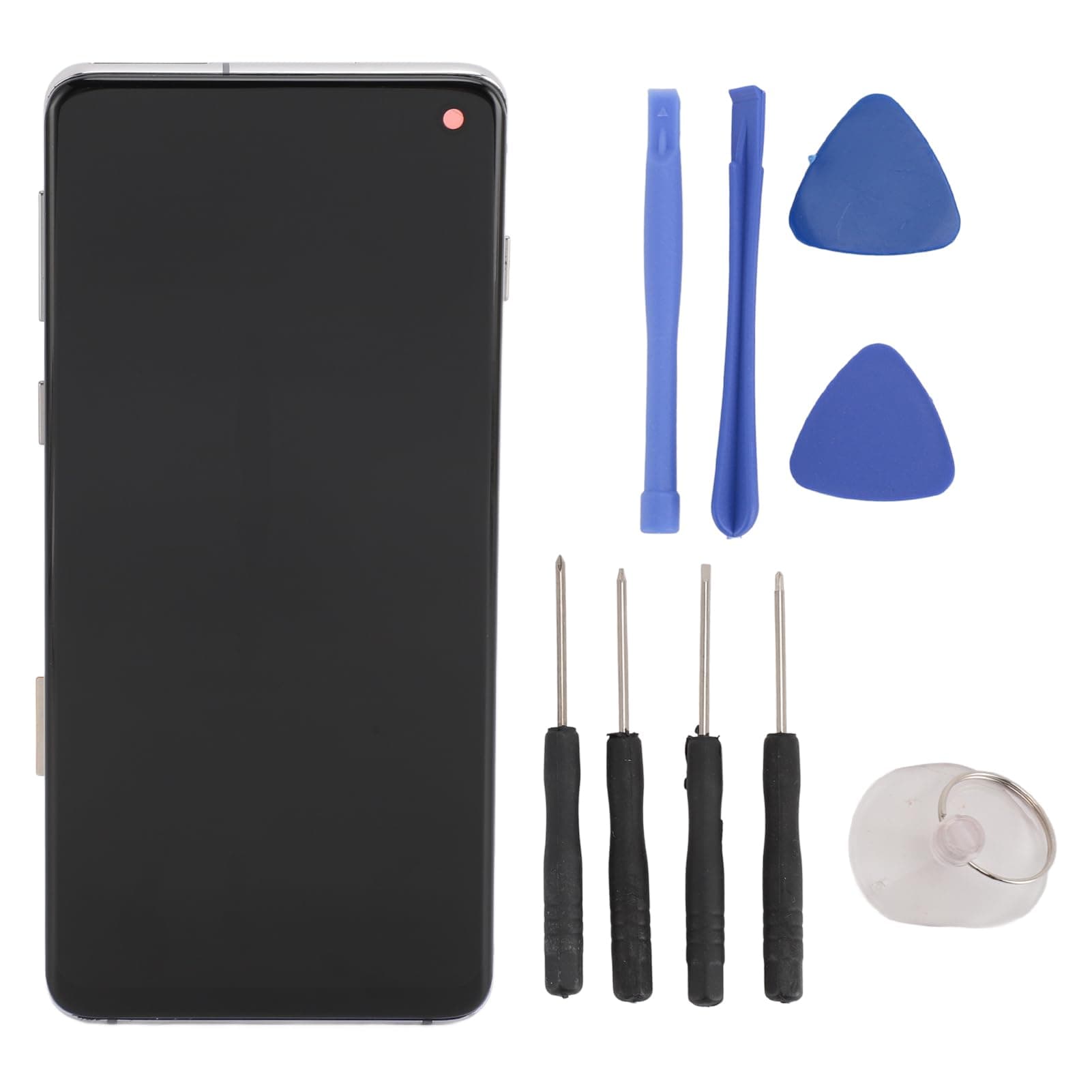 for S10 Screen Replacement, LCD Display Digitizer Full Assembly with Frame, Phone Screen Replacement Set with Repair Tools, Easy Installation
