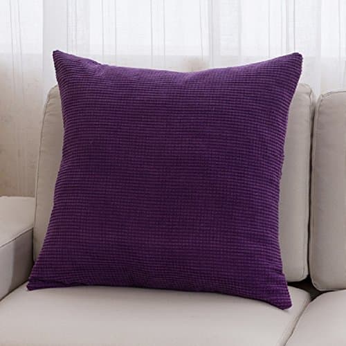 Throw Pillows 1x Solid Color Pillow Case Sofa Throw Cushions Decorative Cushions Cover Home Decor Multi-color 43x43cm Purple
