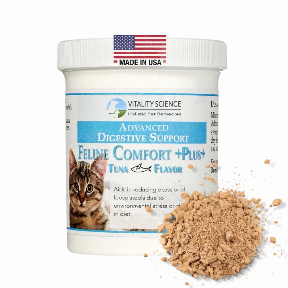 Feline Comfort Plus, Extra Drying Digestive Aid, GI Support Helps with Vomiting and Diarrhea, 100% Additive Free, 120g (Seafood, Small)