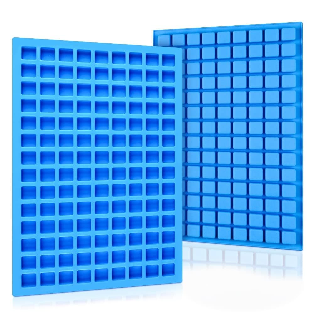 CAKETIME Square Silicone Candy Molds - Mini Silicone Molds for Hard Candy, Chocolate, Gummy, Caramel, Ganache, Ice Cubes (2)