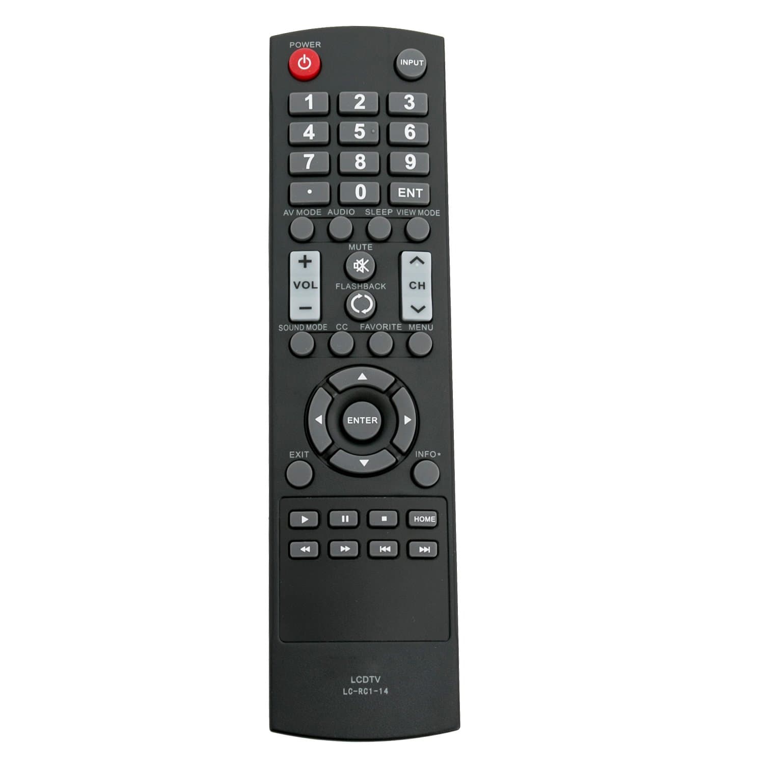 LC-RC1-14 Replace Remote fit for Sharp TV LC-32LB150U LC-42LB261U LC-50LB261U LC-32LB261U LC-42LB150U LC-50LB150U LC32LB150U LC42LB261U LC50LB261U LC32LB261U LC42LB150U LC50LB150U