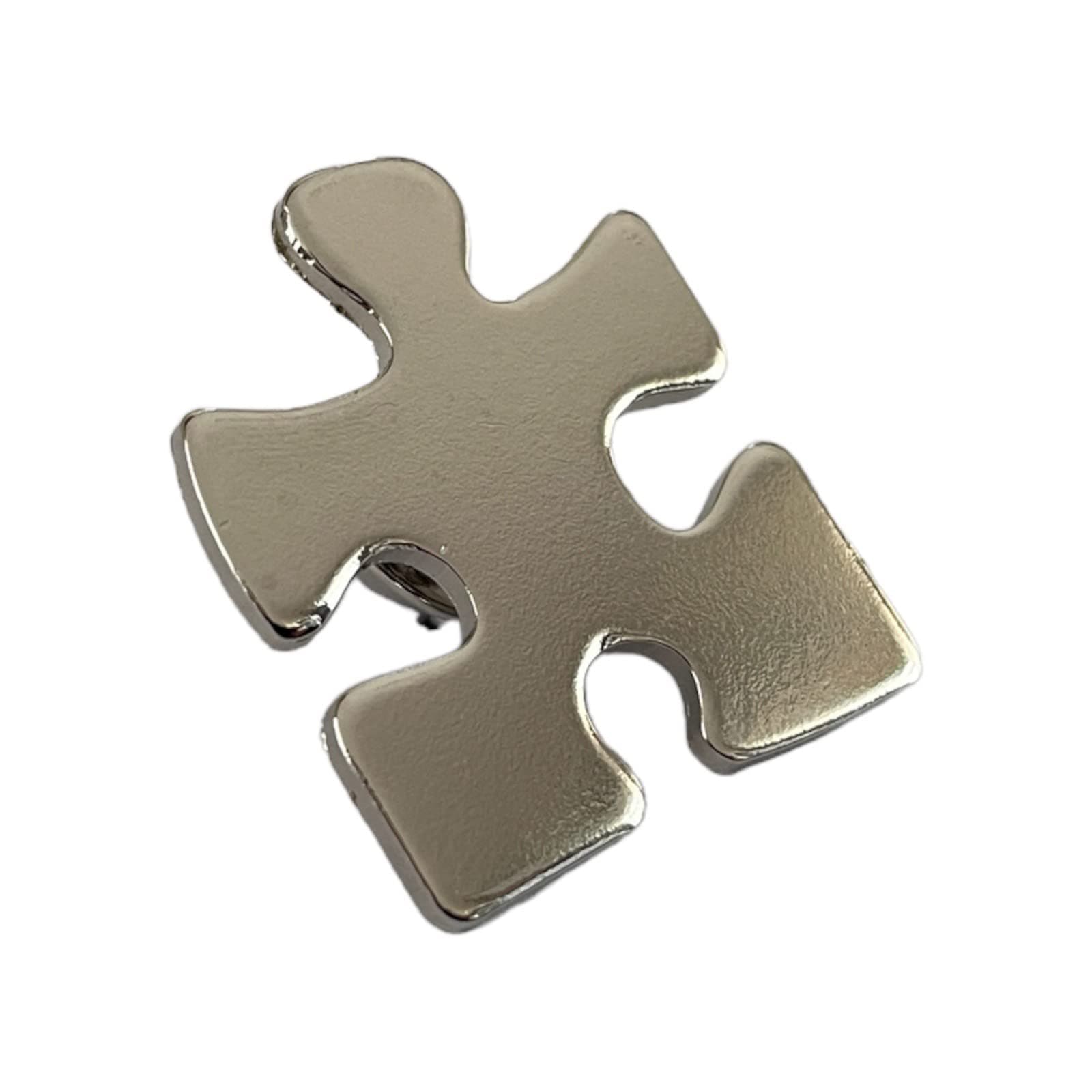Silver Autism Awareness Lapel Pin