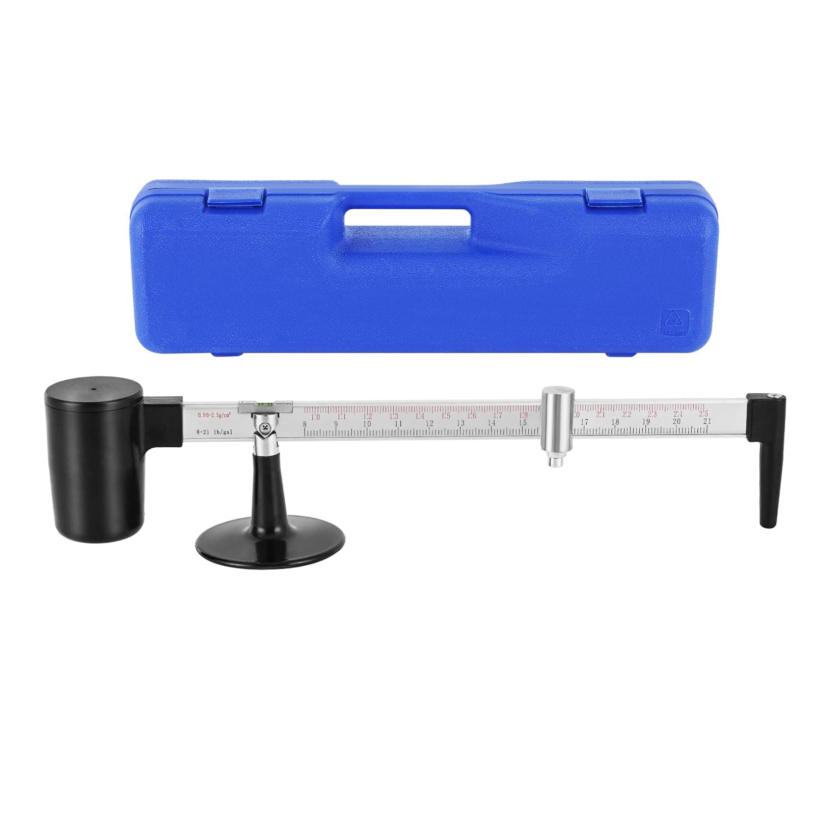 YUCHENGTECH Mud Hydrometer Mud Scale Liquid Densimeter Hydrometer Mud Gravity Balance Hydrometer with Measuring Range 0.96-2.5g/cm³ Measuring Accuracy 0.01g/cm³