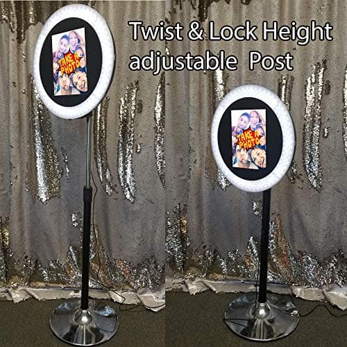 Starter Ringlight iPad Photobooth with Height Adjustable Pole USB Rapid Charge Supported Monitors-iPad 12.9 Surface Pro 3 and 4 (Lunar Edition)