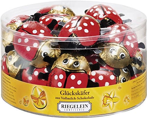 Riegelein Solid Ladybird Chocolates In Drum, 0.44 Ounce (Pack of 30)