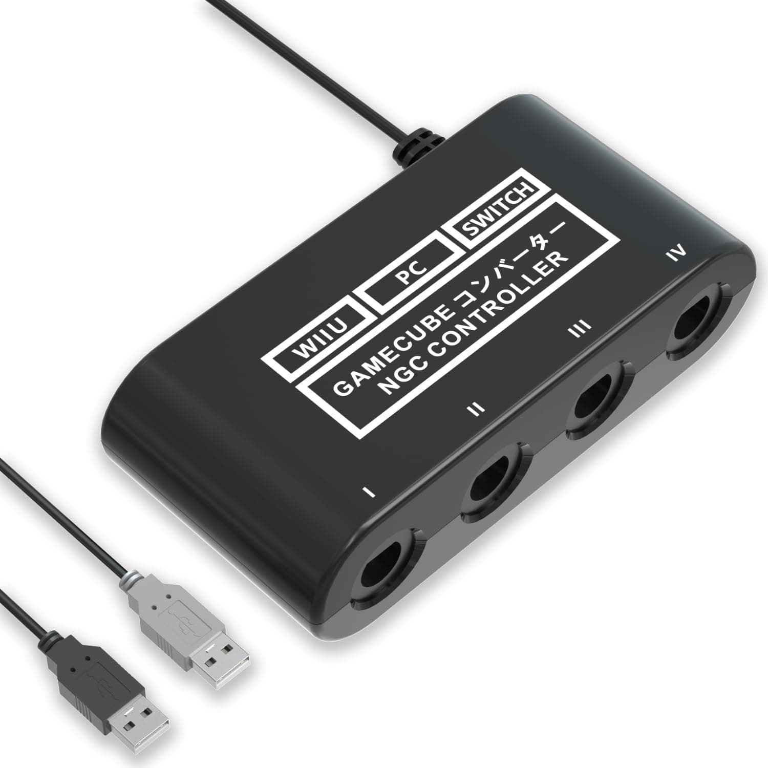 Gamecube Controller Adapter for Nintendo Switch2 Gamecube Adapter, Super Smash Bros Gamecube Adapter for Wii u/Switch/Switch OLED, Controller Adapter for Gamecube with 4 Ports and 1.8M USB Long Cable