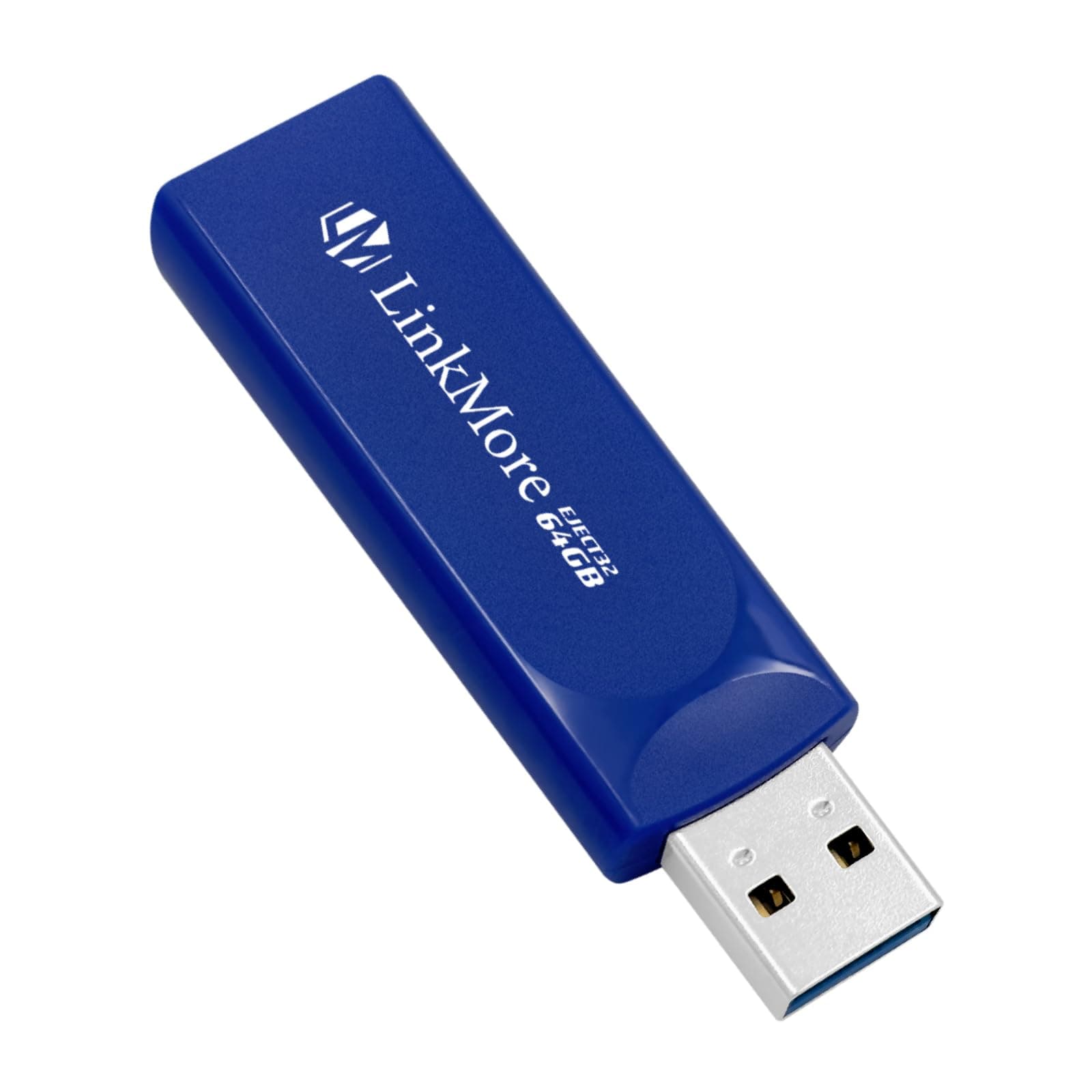LinkMore EJECT32 64GB USB 3.2 Flash Drive, Read Speed up to 100MB/s Pen Drive, Retractable Design Thumb Drive