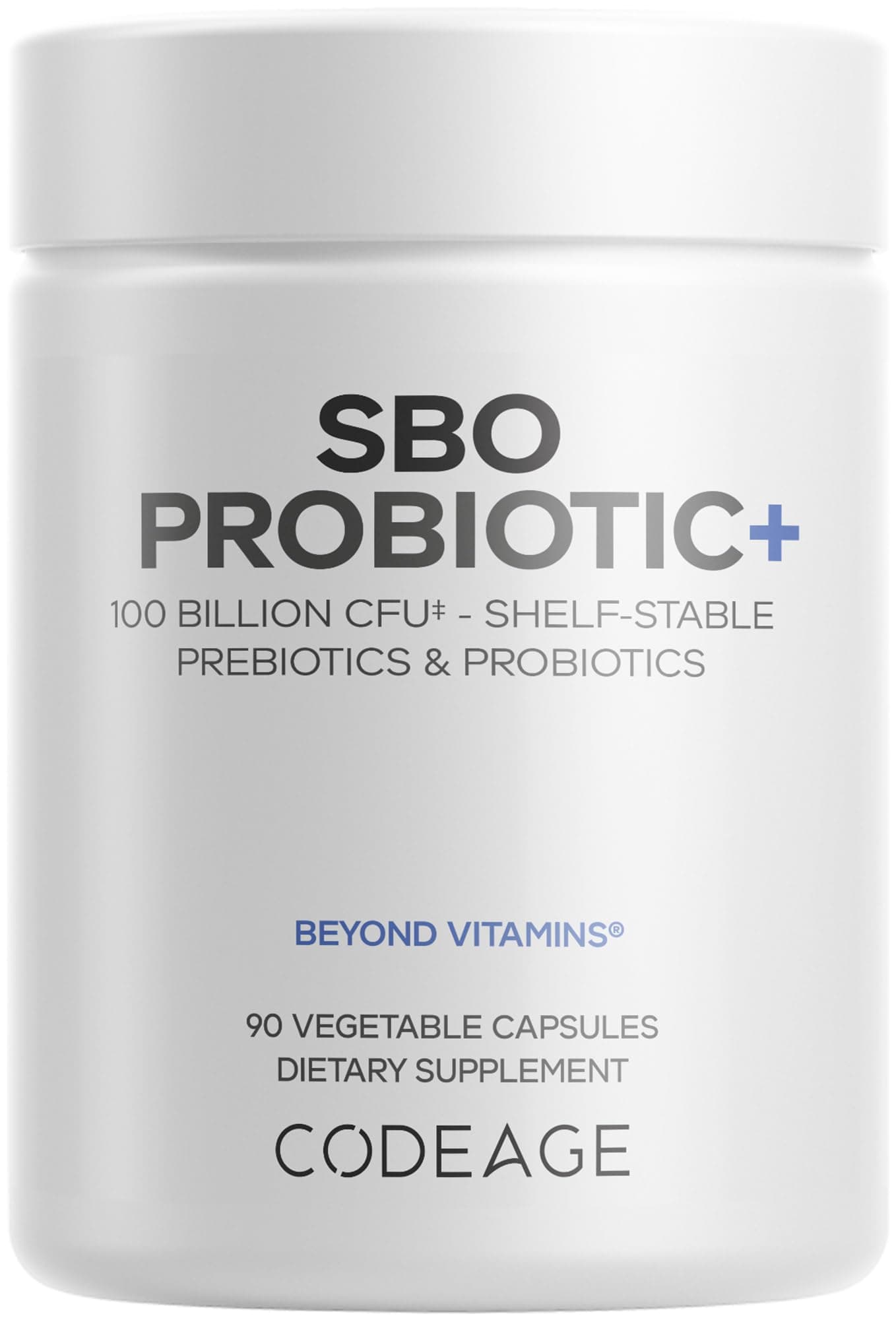 Codeage SBO Probiotics, 100 Billion CFUs Per Serving, Multi Strain Soil Based Organisms Blend and Organic Fermented Botanical Blend, Shelf-Stable, 90 Capsules