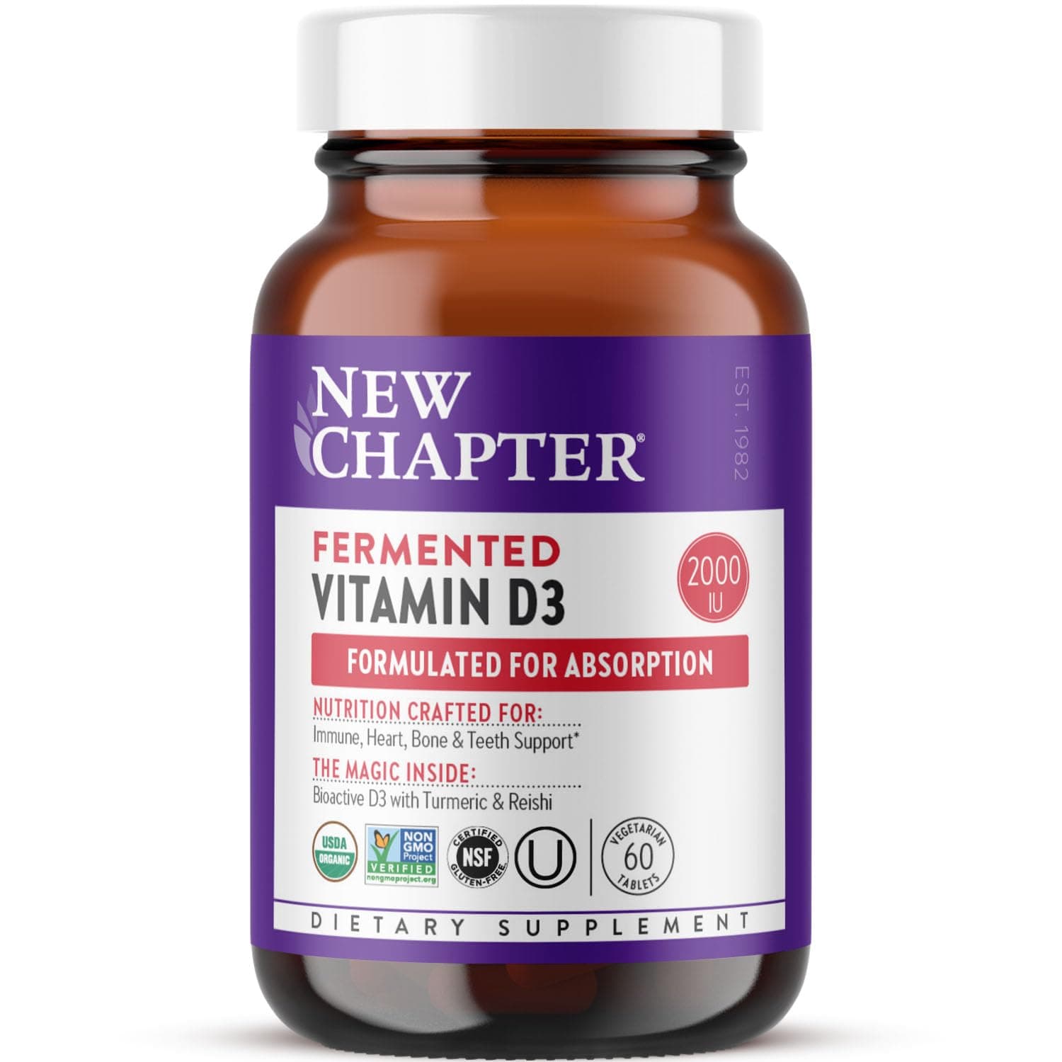 Fermented Vitamin D3, 60 Capsules