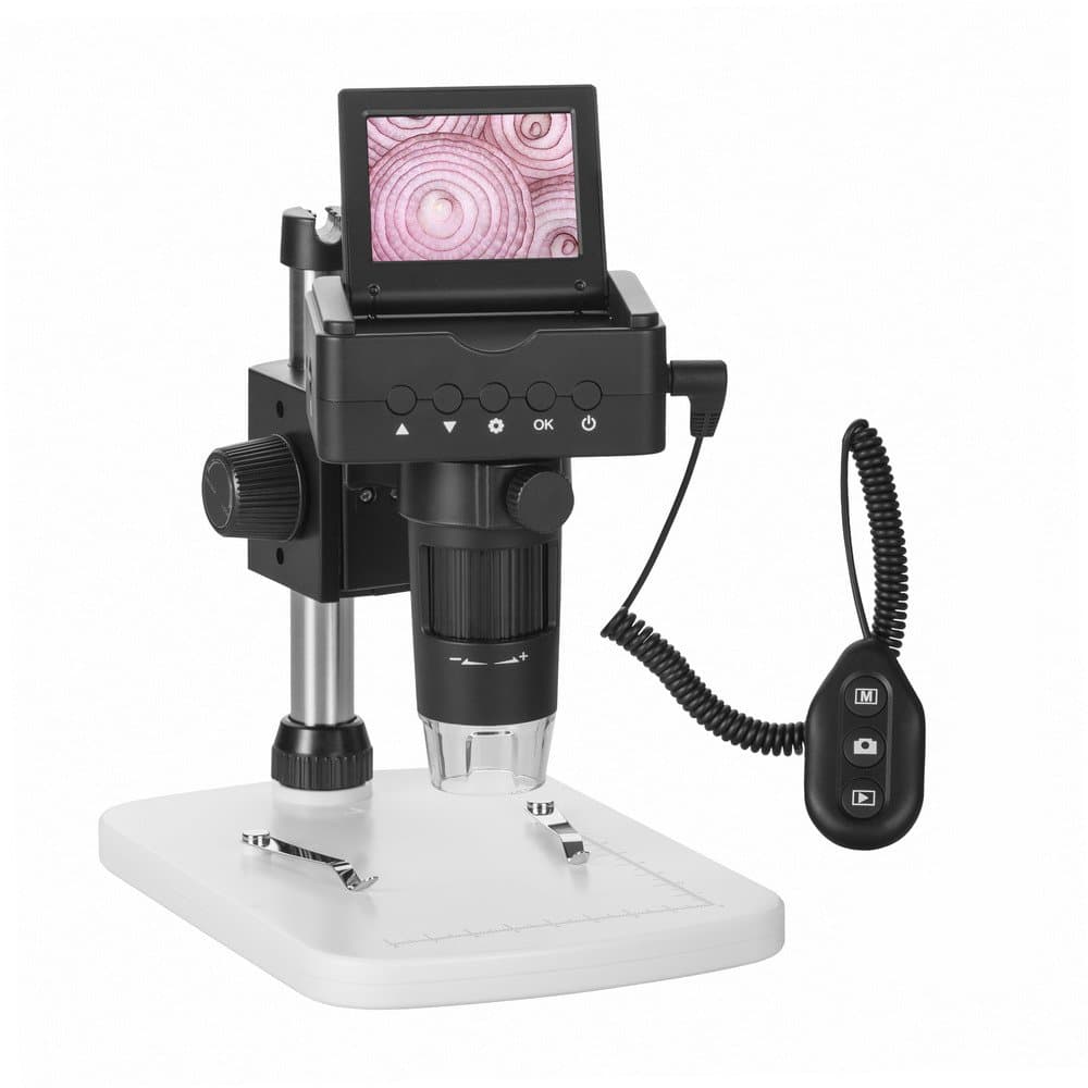 MustHD 2.4 Inch LCD hdmi tv USB Digital Microscope, Black (UM025)