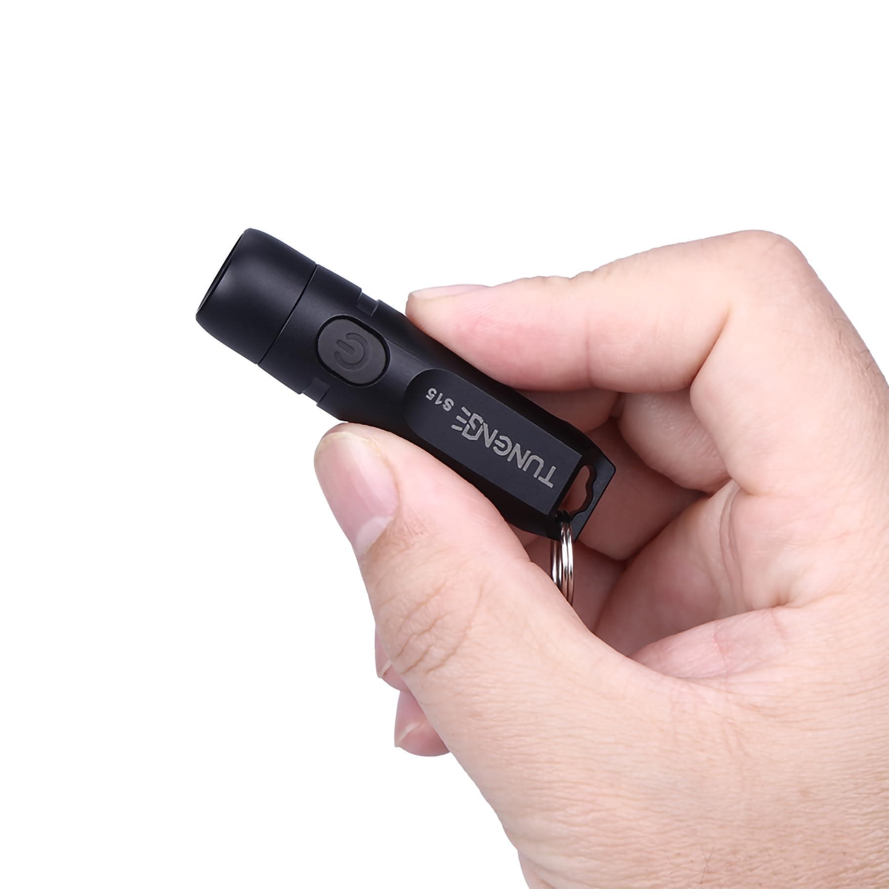 Rechargeable Keychain Flashlight 650pcs High Lumen EDC Pocket Flashlight Mini Flashlight for Camping Outdoor Emergency (Black)