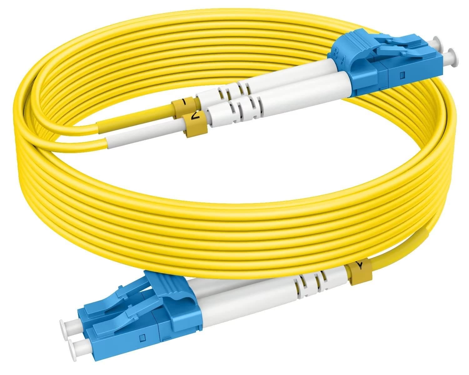 1m(3ft) OS2 LC to LC Single Mode Fiber Patch Cables, Options 7inch~1000ft, SM Singlemode Fiber Optic Cable 10G SMF LSZH Duplex 9/125μm OD 2.0mm 𝙍𝙖𝙢𝙗𝙤𝘾𝙖𝙗𝙡𝙚𝙨