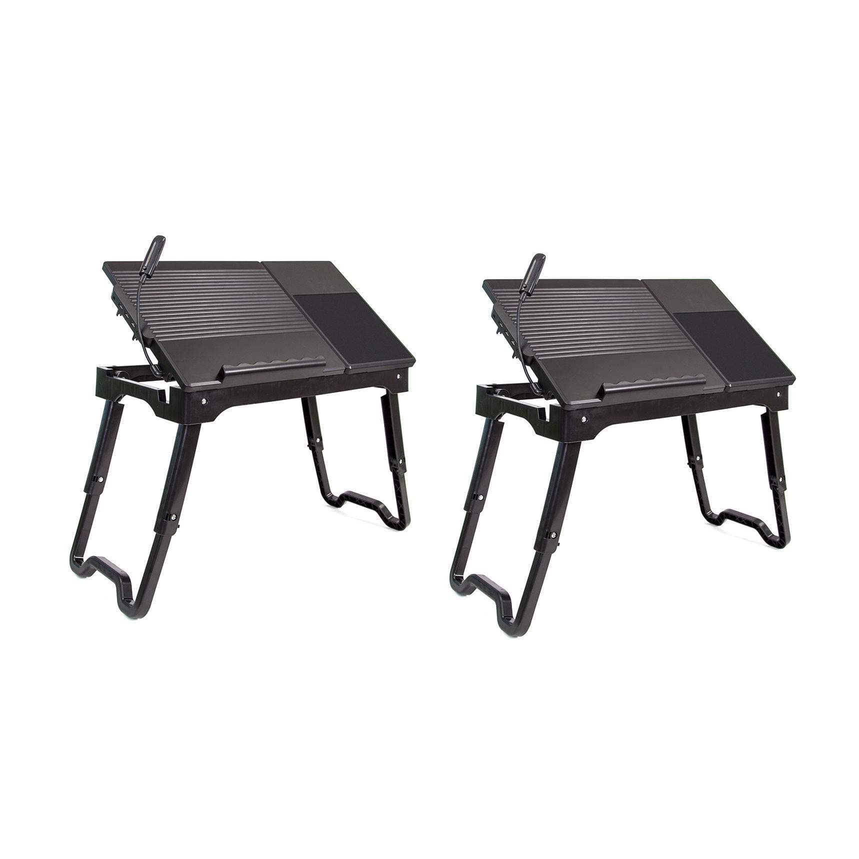 Origami Multi Functional Laptop Computer Tray Table Stand w/LED Light (2 Pack)