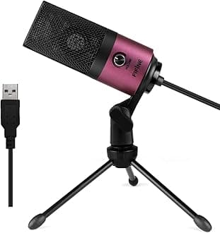 Fifine Usb Podcast Condenser Microphone Recording On Laptop, No Need Sound Card Interface and Phantom Power.(K669)