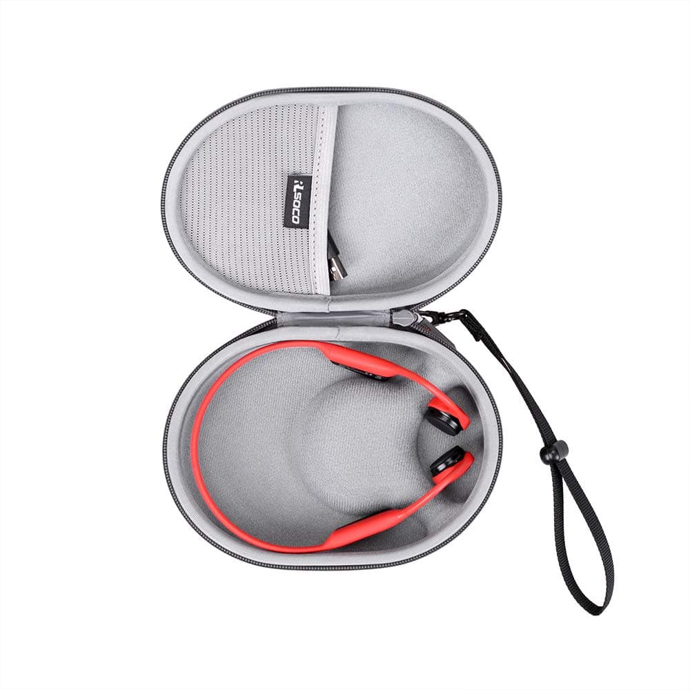 Case for SHOKZ OpenRun/OpenSwim Pro/OpenMove/New OpenRun Pro 2/OpenRun Pro Bone Conduction Sport Headphones | hockproof, Dustproof, Water-Resistant Storage Pouch, With Adjustable Wrist Strap
