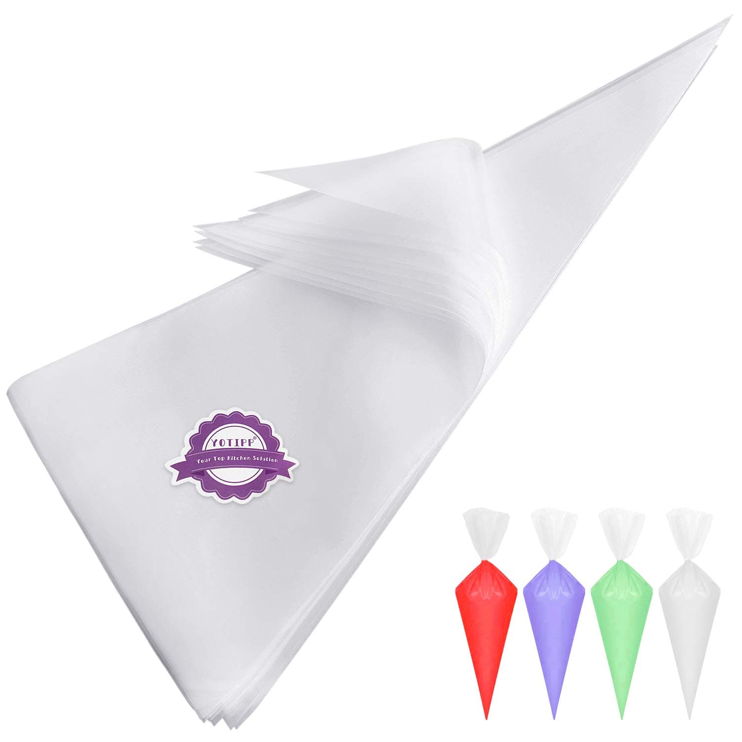 Extra Thick 100 Pack 18 Inch Disposable Piping Bag Pastry Icing Bag Cake Decorating Bags Large Size