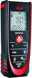 DISTO D2 New 100m/330ft Metric Imperial Laser Distance Measure with Bluetooth 4.0 - Black/Red
