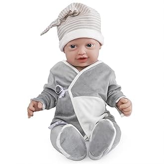 Vollence 23" Platinum Silicone Baby Doll - Full Body, Realistic Reborn, Lifelike Newborn Boy