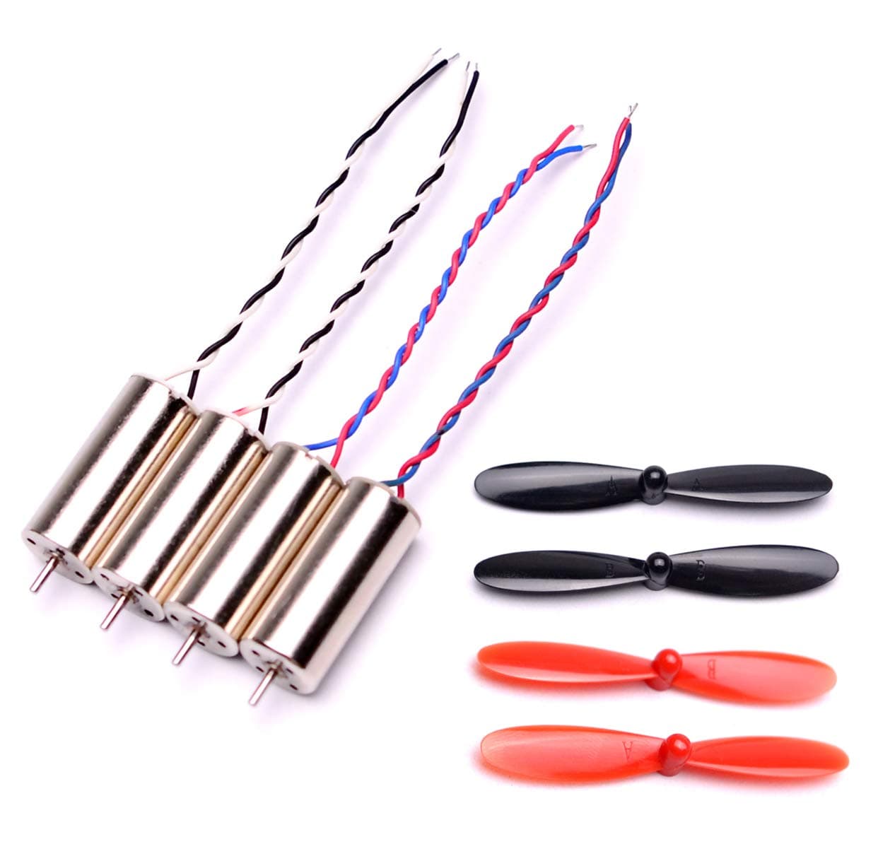 8.5 x 20mm 8520 Coreless Motor High Performance Brushed Motors for Micro FPV RC Quadcopter H107C + 55mm Blade Propeller Prop