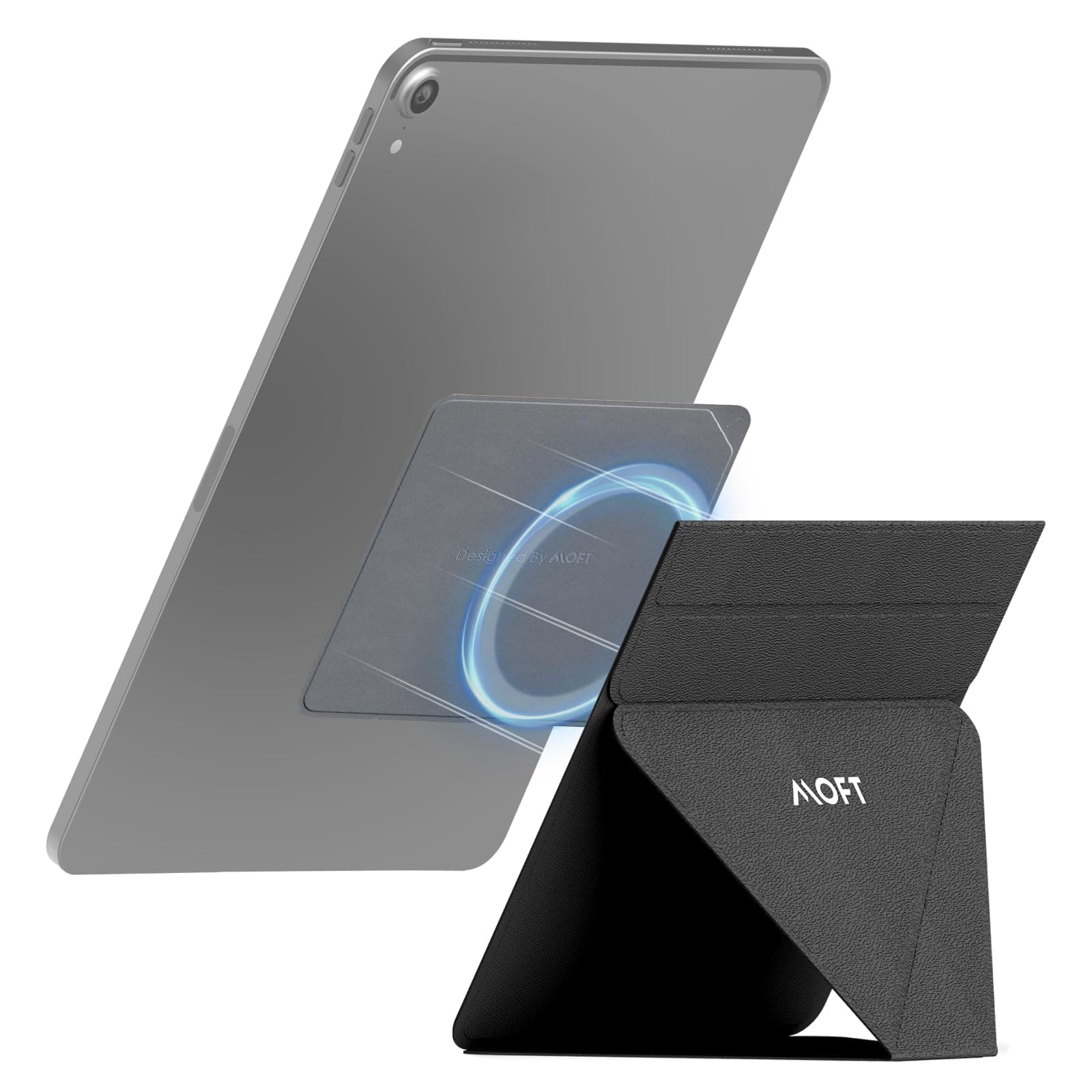 MOFT Snap-On Tablet Stand, Magnetic, Compatible with 9.7", 10.2", 10.5", 12.9", Ultra Thin, Ultra Lightweight, Foldable, Adjustable Angle, Convenient Storage, Convenient to Carry