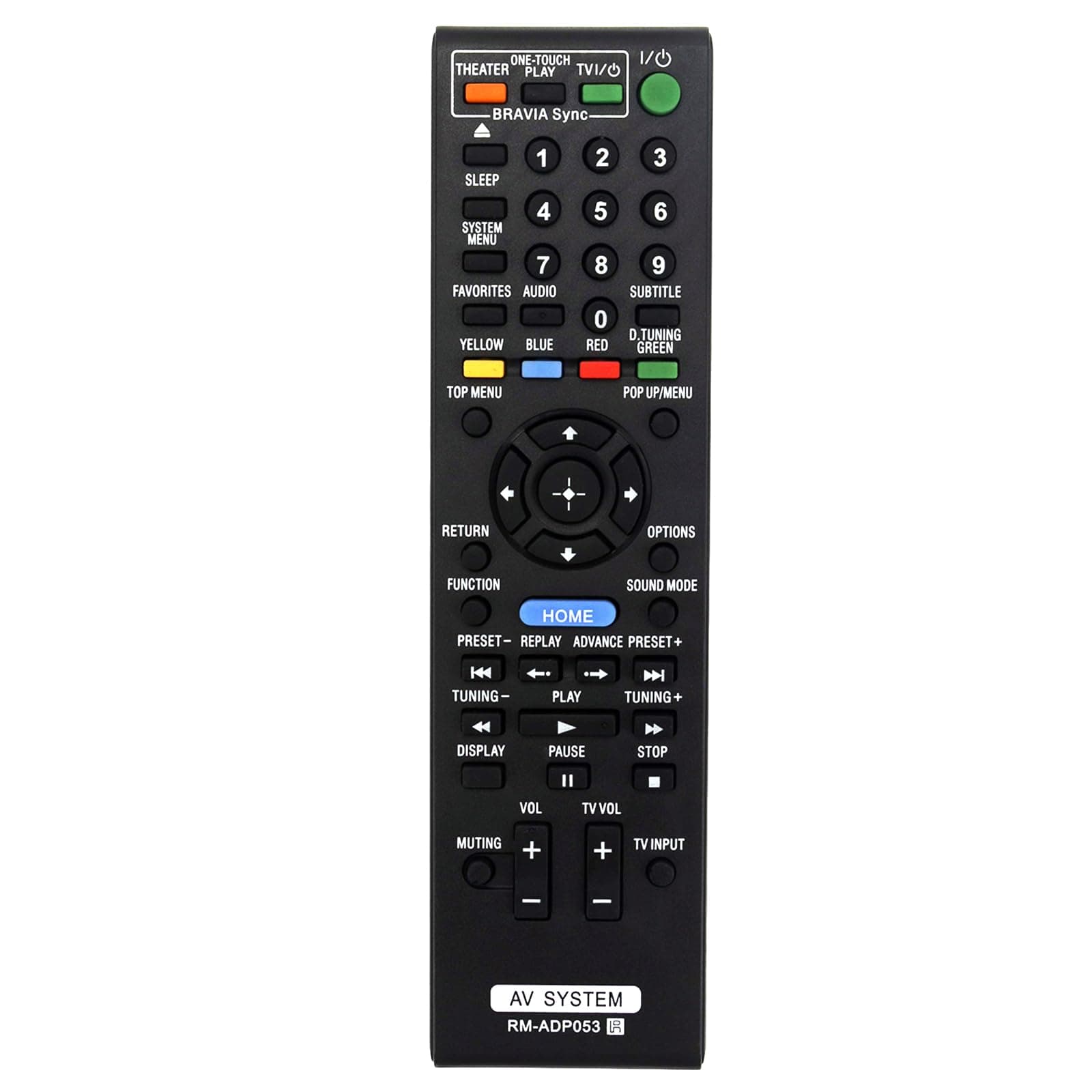 Vinabty New RM-ADP053 Replace Remote fit for Sony BDV-E470 BDV-E570 BDV-E77 BDV-E580 DVD Home Theater Audio Blu Ray Disc Player