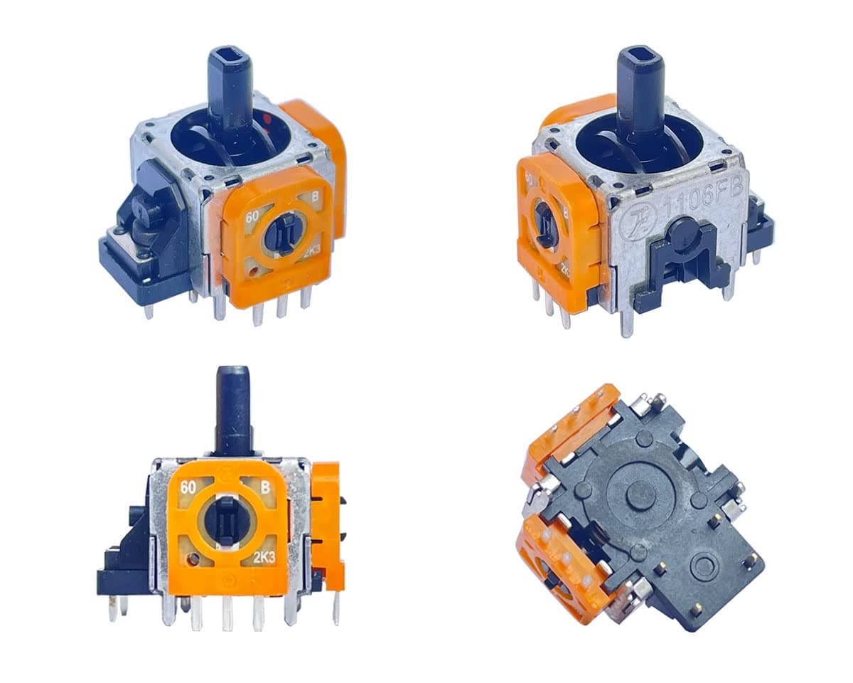 ElecGear 4pcs EL7 Replacement Joystick + Additional Gift Drift Modification Variable Resistor for PS5 Controller FU 2.3K Analog Stick Controller Sensor Thumb Stick Module Repair Parts