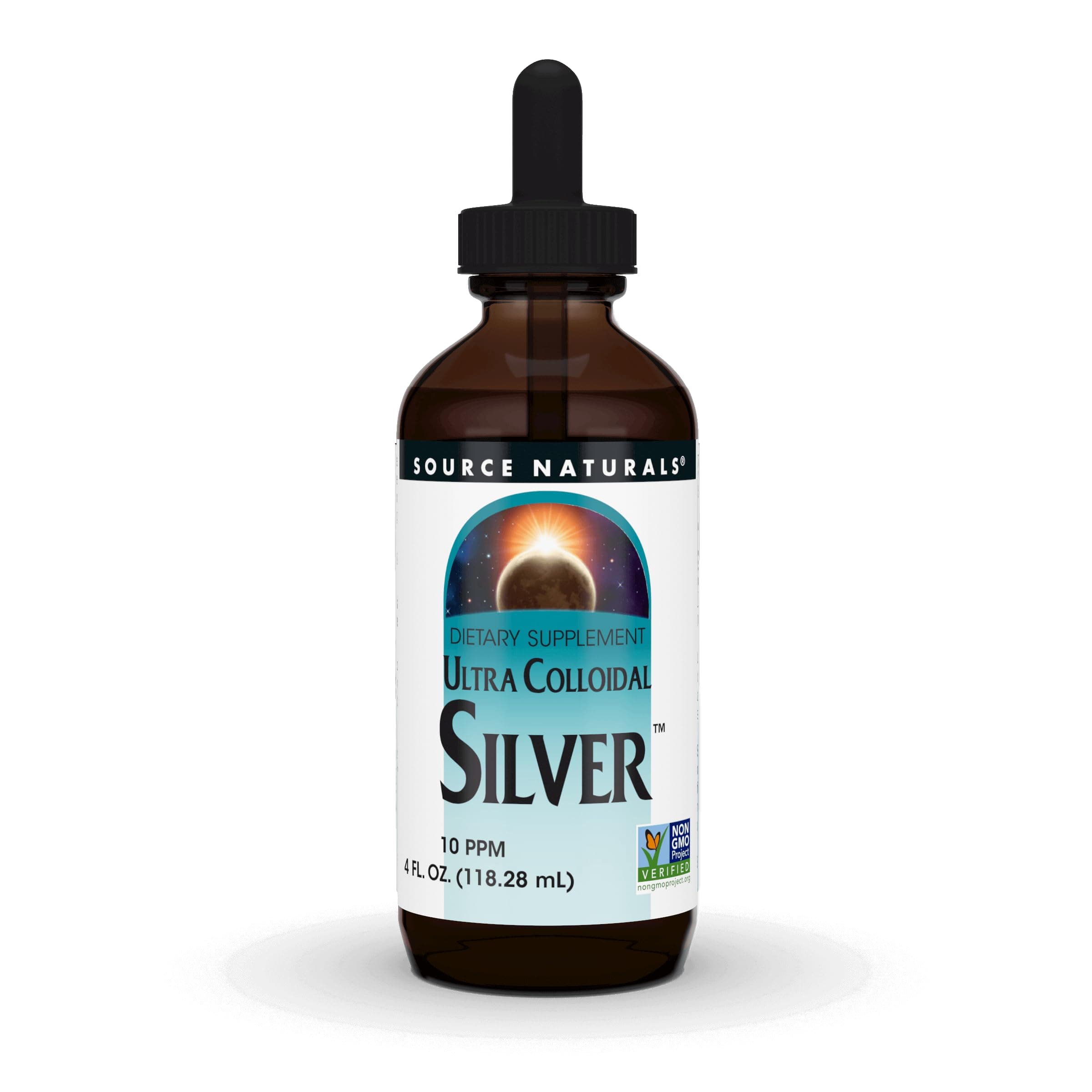Source Naturals Ultra Colloidal Silver - Liquid Supplement for Immune System Support - 10 ppm - 4 oz
