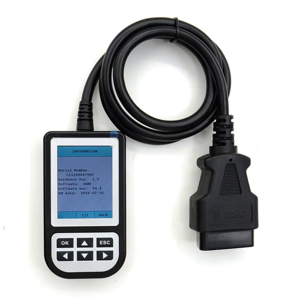 vgate C110+ BMW V5.2 OBD2 Auto Code Reader Scanner OBDII Connector BMW Fault Trouble Airbag/ABS/SRS Diagnostic Scan Tool for BMW