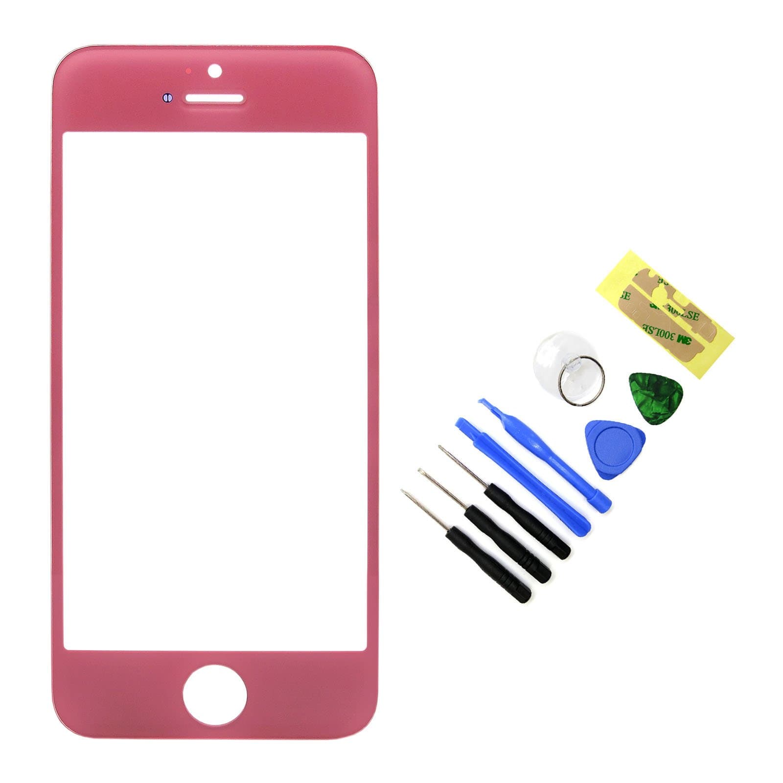 New Replacement Outer Front Glass Lens Screen for iPhone 5 5s Pink +Tool Kit