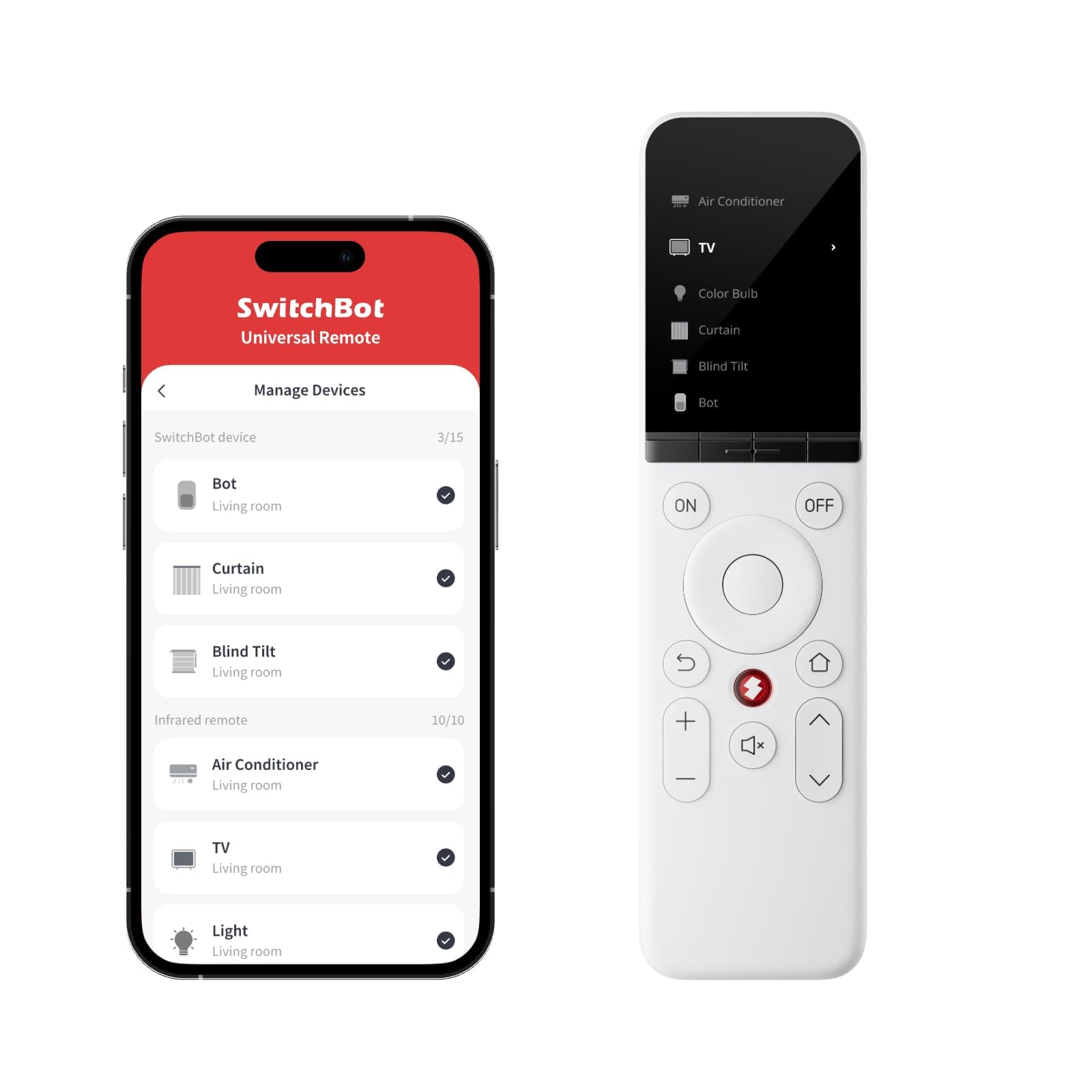 SwitchBot Universal Remote Control with Customizable App, All-in-One Smart Remote Control, Control IR/Bluetooth Devices, Compatible with TV/AC/Apple TV/Fire TV/SwitchBots and More