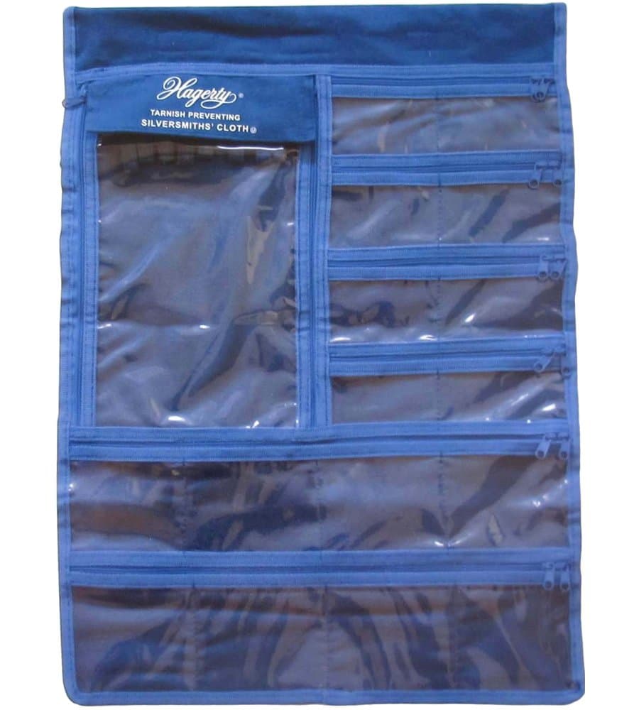 Hagerty Hanging Jewelry Keeper Made with Hagerty's Silver Cloth to Prevent Tarnish