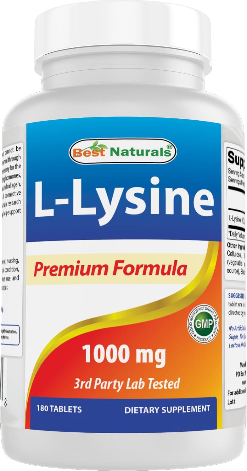 Best Naturals L-Lysine 1000 mg 180 Tablets